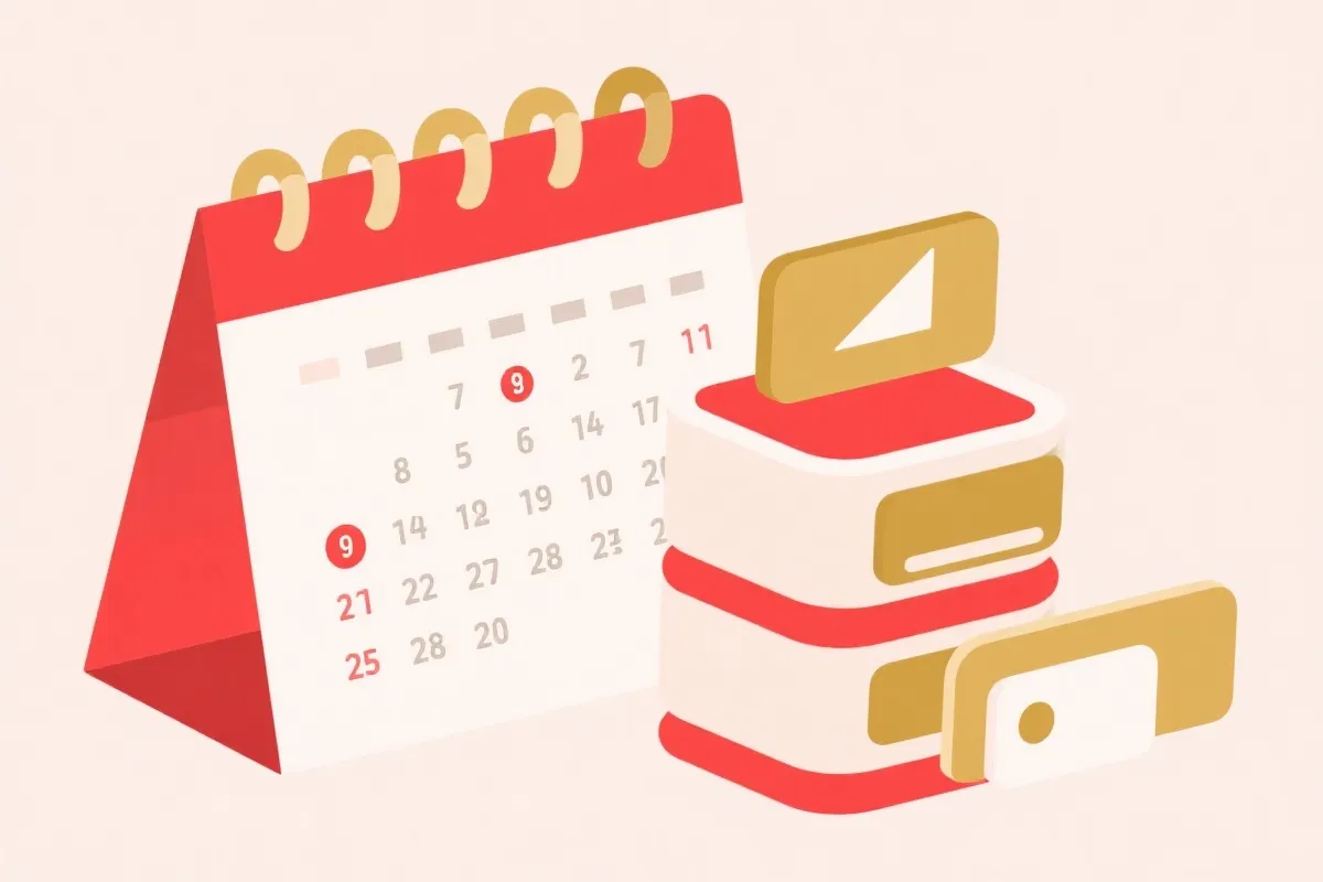 历史数据与日历查询示意图